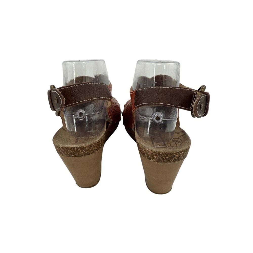 Pikolinos Benissa 868-9342 Womens Leather Peep-Toe Wedge Sandals Size 10 - Picture 3 of 9